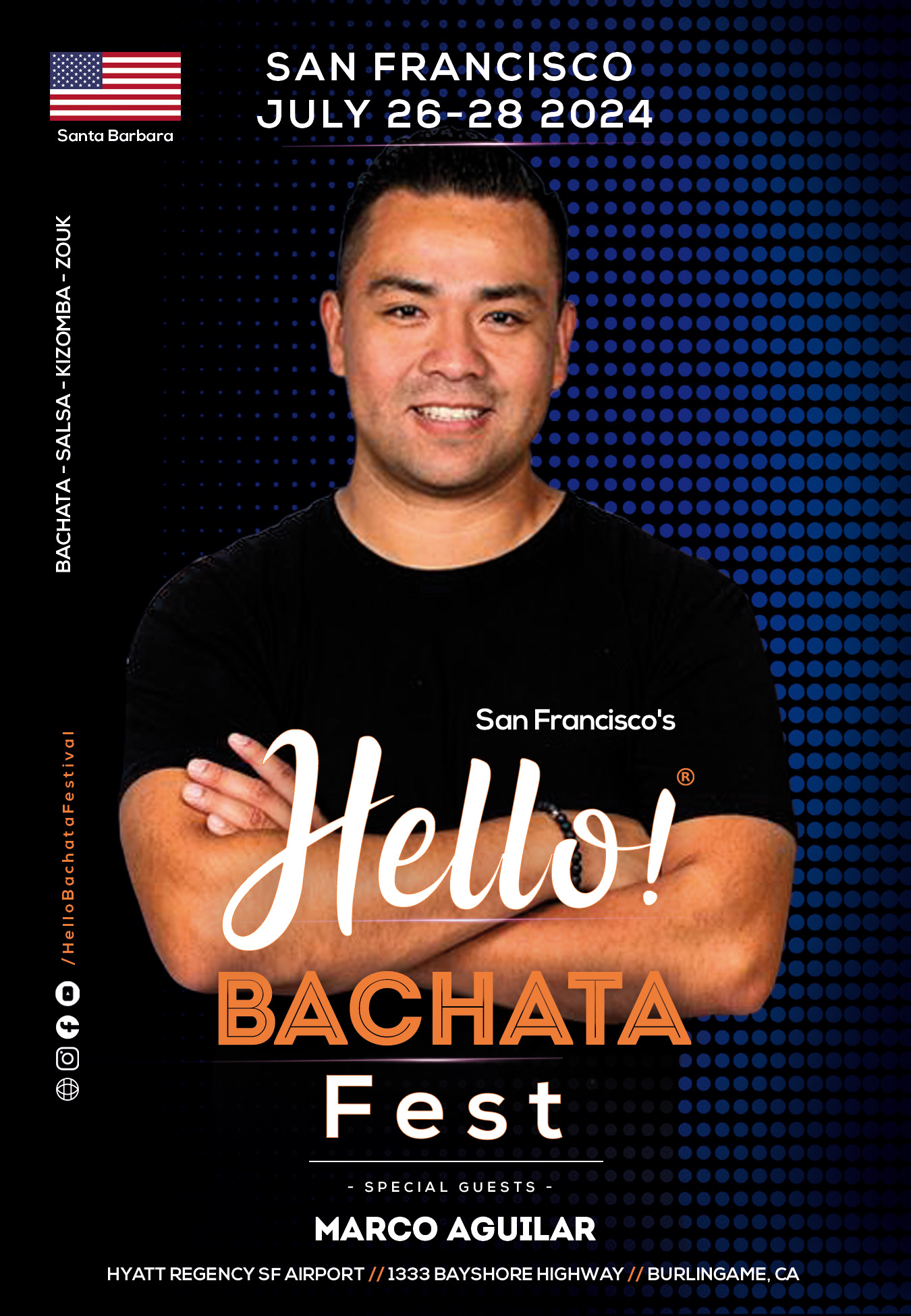 Hello! Bachata Fest - Marco Aguilar - Santa Barbara - Salsa